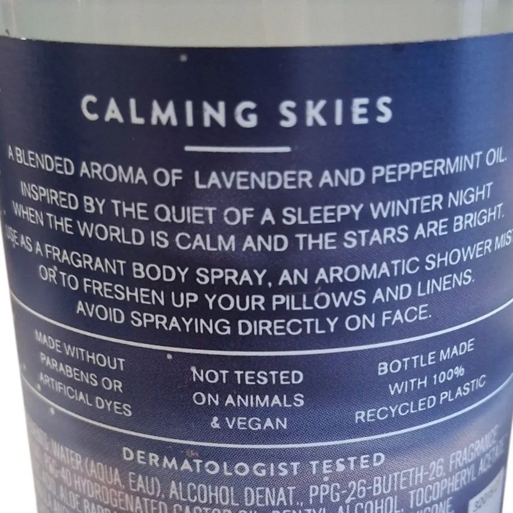 Rare Bath & Body Works Women's Calming Skies Aromatherapy Body Butter & Oil Mist